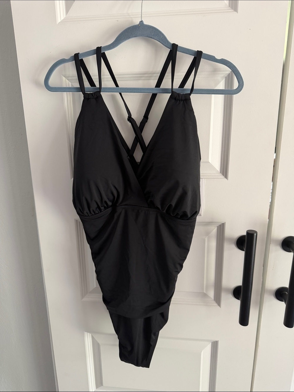 Women’s Black Strappy‎ One-Piece Swimsuit size 22W